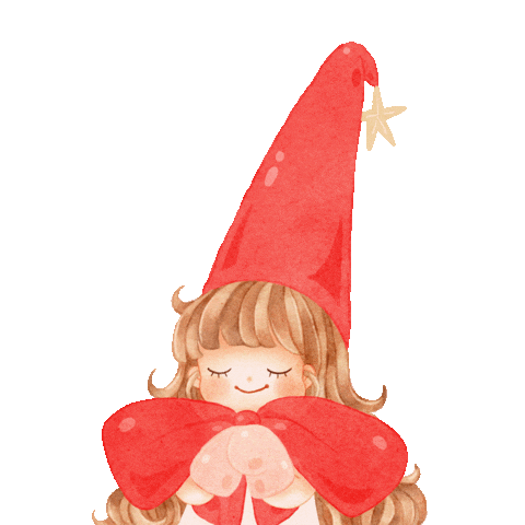 Christmas Girl Sticker