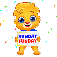 Happy Sunday Sun Sticker by Lucas and Friends by RV AppStudios