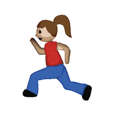 woman running STICKER by imoji