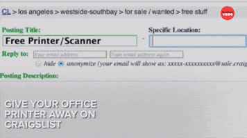 Give office printer away