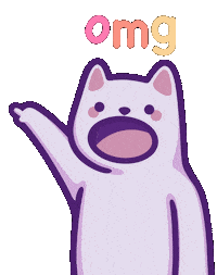 Cat Omg Sticker by mona mauve
