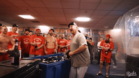Celebration Baseball GIF by Cincinnati Reds