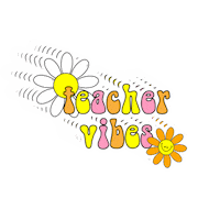 Back To School Flower Sticker