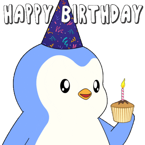 Happy Birthday Party Sticker by Pudgy Penguins