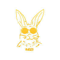 Glasses Bunny Sticker by Dj FX