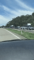 Long Lines of Traffic Form Near New South Wales and Queensland Border Amid COVID-19 Restrictions
