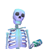 3D Skeleton Sticker by jjjjjohn