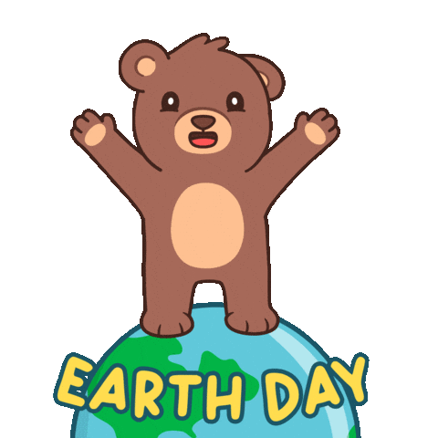 Teddy Bear Earth Sticker by BEARISH