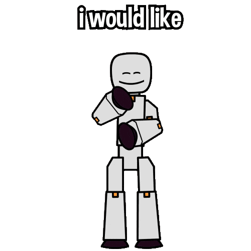 Hungry Yes Please Sticker by Stikbot