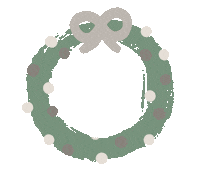 Wreathe Merry Christmas Sticker