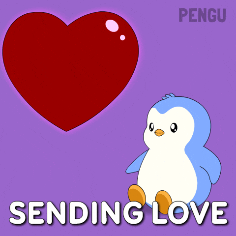 Love You Kiss GIF by Pudgy Penguins
