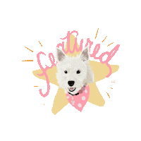 HoneyBooDesigns dog star puppy lily Sticker