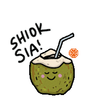 Hungry Coconut Juice Sticker by Lau Pa Sat