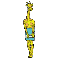 Giraffe Mini Skirt Sticker