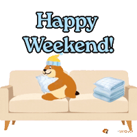 Couch Potato Sleeping Sticker by WorkBeaver