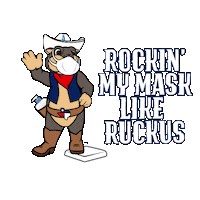 Amarillo Mask On Sticker by Sod Poodles