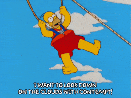 flying homer simpson GIF