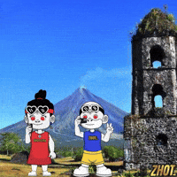 Mayon Volcano Ruins Gif GIF by Zhotcita