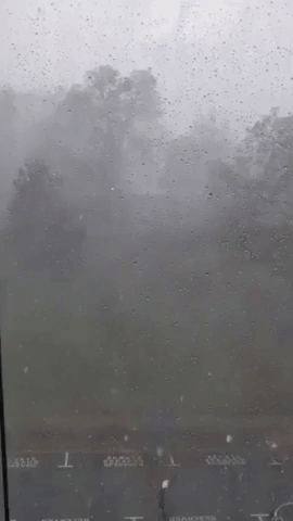 Large Hailstones Bounce Off Window Amid Severe Weather Warnings for Tennessee Capital