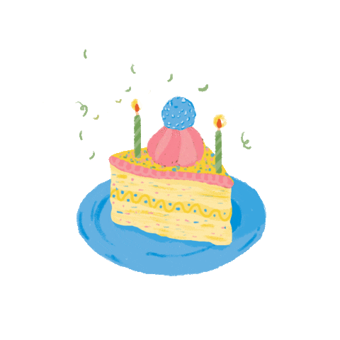 candynar illustration birthday surprise cake Sticker
