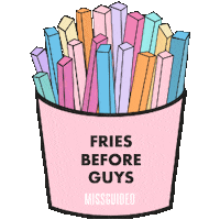 eat french fries Sticker by Missguided