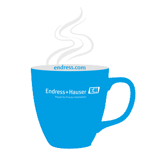 EndressHauserGroup giphyupload blue mug eh Sticker
