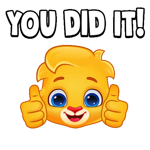 Well Done Good Job Sticker by Lucas and Friends by RV AppStudios