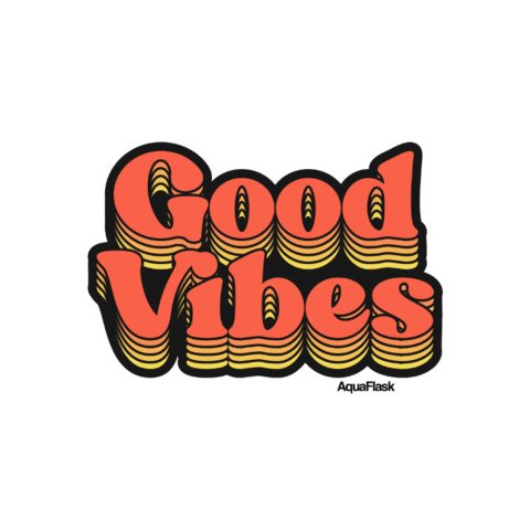 Good Vibes Positivity Sticker by AquaFlask