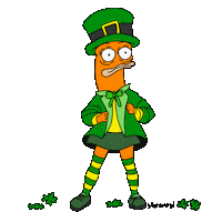 St Patricks Day Leprechaun Sticker by shremps