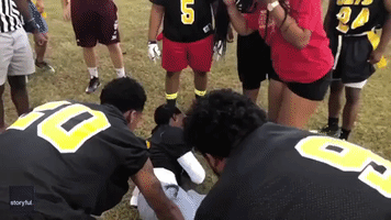 Football 'Injury' Leads to Surprise Proposal