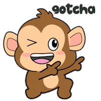 Deromoji monkey gotcha deromoji moncu Sticker