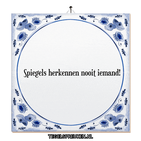 Spreuk Reflectie Sticker by Tegelspreuken.nl