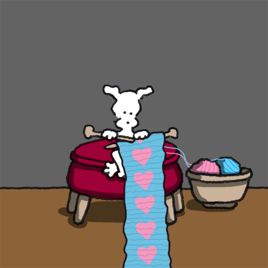 Knitting Love GIF by Chippy the Dog