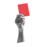 Red Card Hand Sticker by Deutscher Gewerkschaftsbund (DGB)