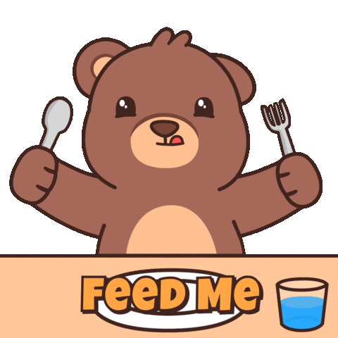 Teddy Bear Eating Sticker by BEARISH
