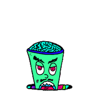 garbage #trippy #nuttztoonz #thomasingram #artnuttz Sticker