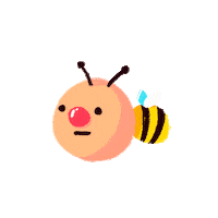wtchen hey fly bee bumble bee Sticker