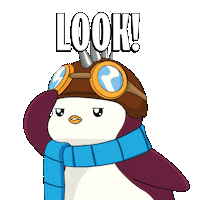 Looking Over There Sticker by Pudgy Penguins