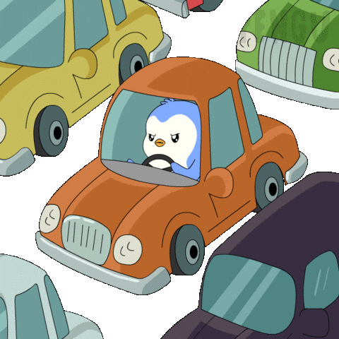 Driving Road Rage GIF by Pudgy Penguins