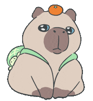 April Fools Day Capybara Sticker by Snooze Kittens