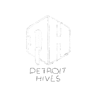 Bee Sticker by Detroit Hives