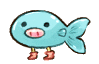 candypiggy fish pig fishy candypiggy Sticker