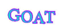 Greatest Of All Time Goat Sticker by GIPHY Text
