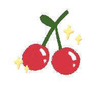 japobs blink cherry fruits sparkling Sticker