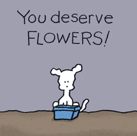 i love you flowers GIF by Chippy the Dog