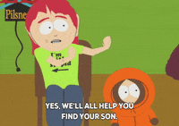 looking over kenny mccormick GIF by South Park 