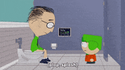 kyle broflovski pooping GIF by South Park 