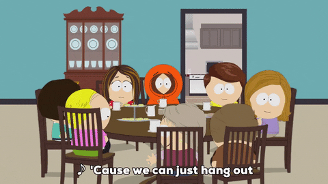 kenny mccormick dinner GIF by South Park 