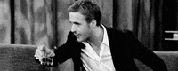 ryan gosling drinking GIF