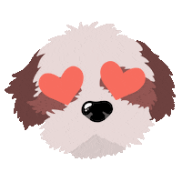 Puppy Love Hearts Sticker